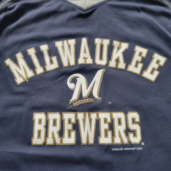 Milwaukee Brewers Women's Large Jersey Baseball T-shirt - Picture 2 of 5